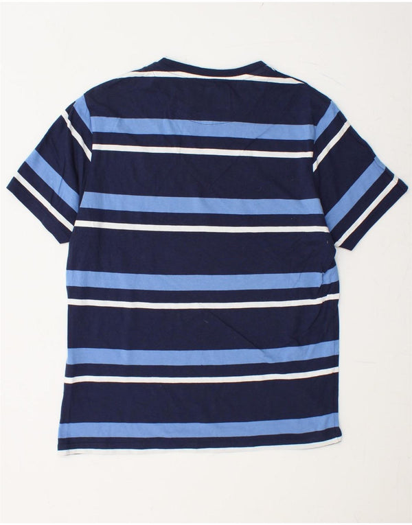LYLE & SCOTT Camiseta para hombre Top Medium Azul marino Rayas Algodón