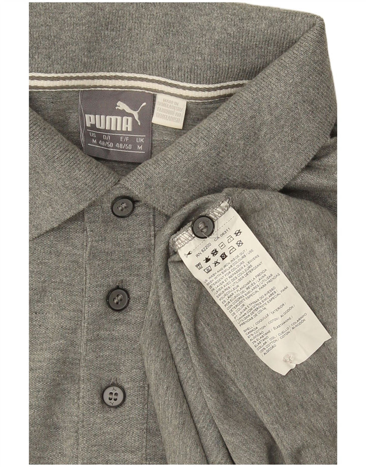 Polo Puma Hombre Algodón Gris Medio