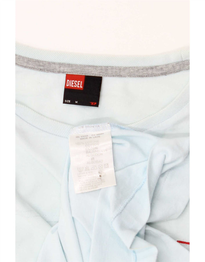 Camiseta Diesel Hombre Top Azul Medio Algodón