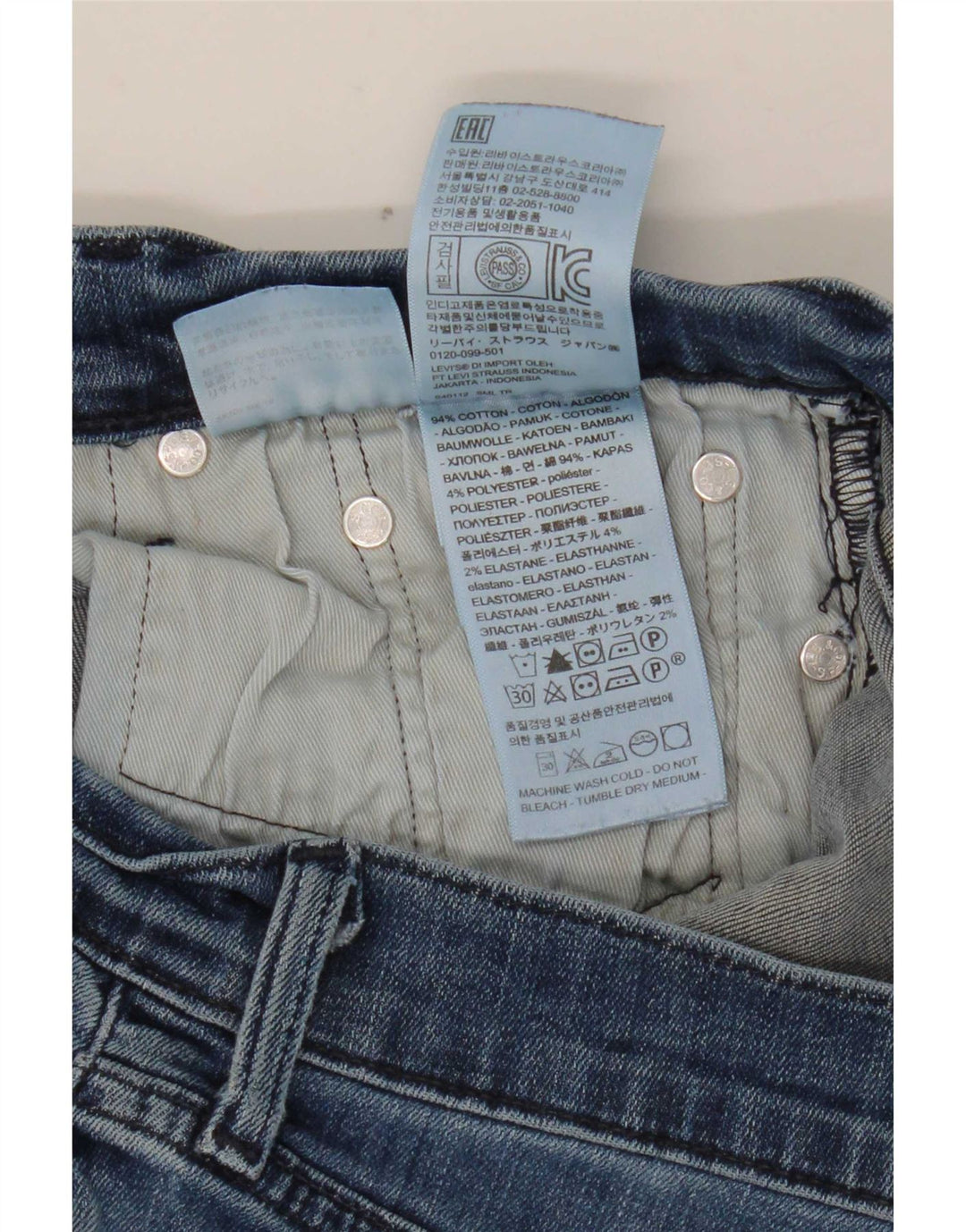 Vaqueros Levi's Mujer Slim W29 L29 Algodón Azul