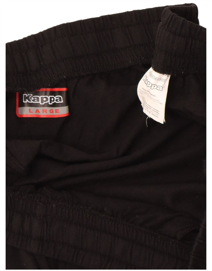 Kappa Hombre Pantalones Cortos Deportivos Grande Algodón Negro