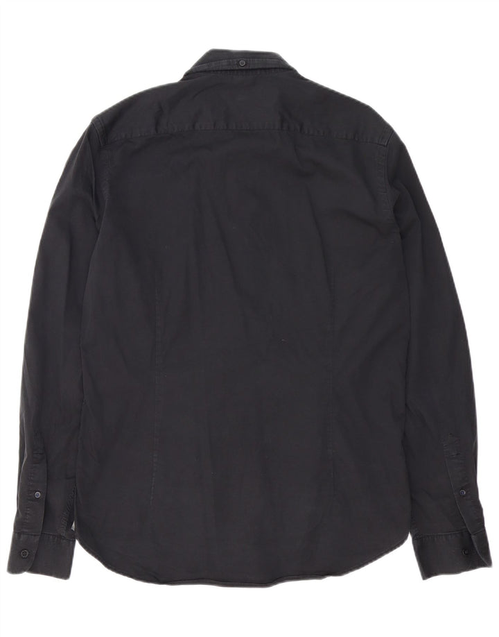 Ted Baker Camisa para hombre Talla 4 Grande Algodón negro