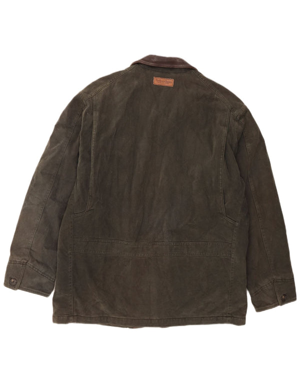 MARLBORO CLASSICS Chaqueta utilitaria para hombre UK 38 Medium Khaki Colourblock