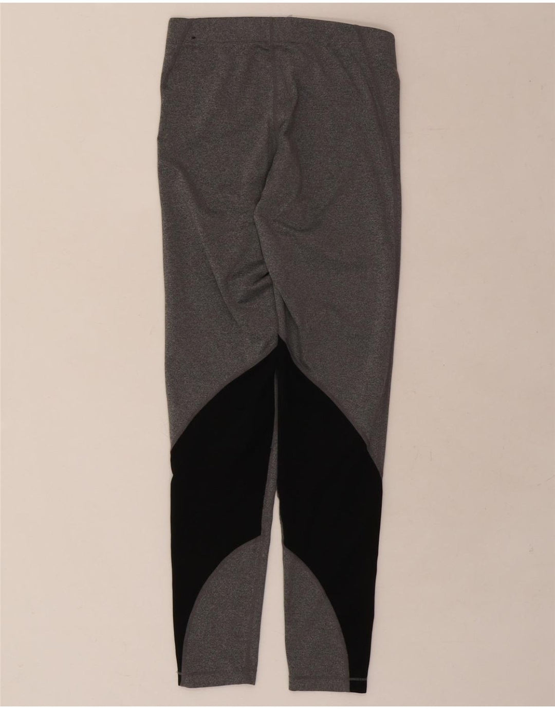 NIKE Womens Dri Fit Graphic Leggings UK 12 Medium  Grey Colourblock Vintage Nike and Second-Hand Nike from Messina Hembry 