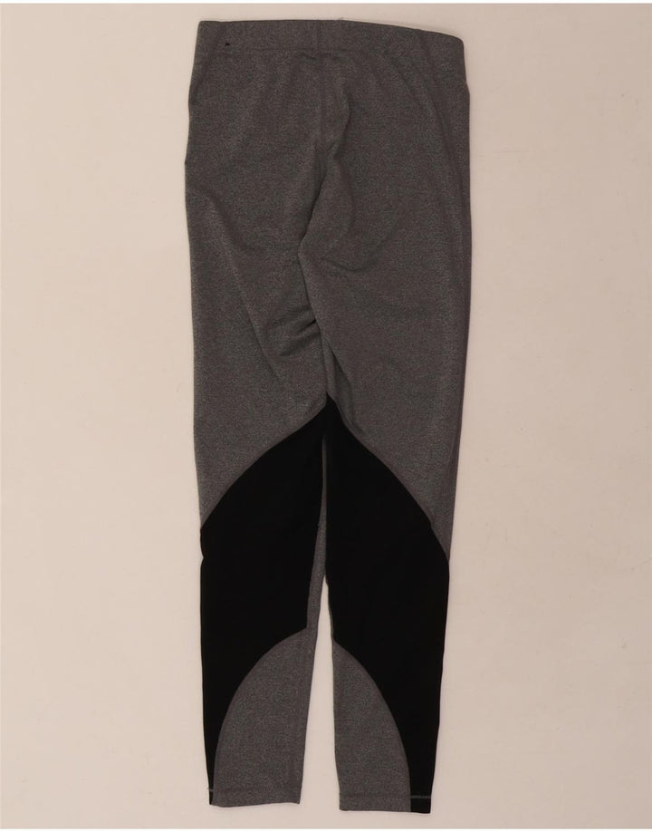 NIKE Womens Dri Fit Graphic Leggings UK 12 Medium  Grey Colourblock Vintage Nike and Second-Hand Nike from Messina Hembry 