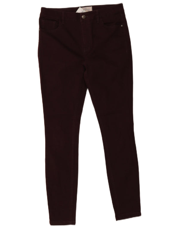 Vaqueros pitillo para mujer Fat Face UK 10 Small W28 L28 Algodón burdeos