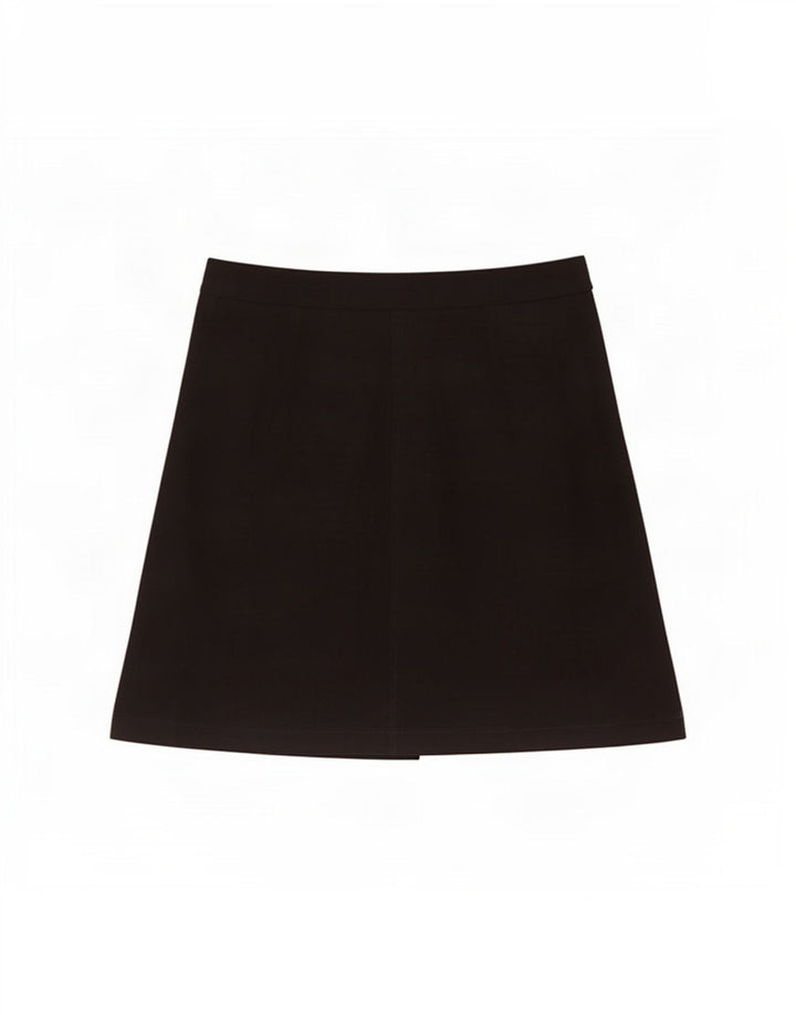 Topshop Falda cruzada para mujer UK 8 Small W28 Poliéster negro