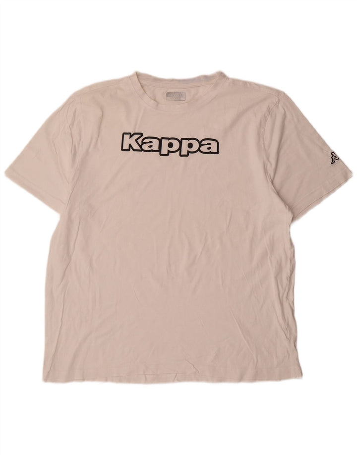 Kappa Camiseta gráfica para hombre Top 2XL Blanco