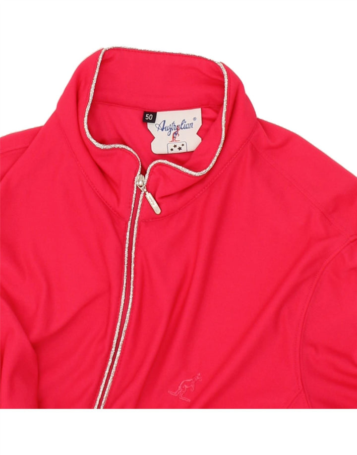 AUSTRALIAN L'ALPINA Womens Tracksuit Top Jacket IT 50 XL Pink Polyester Vintage AUSTRALIAN L'ALPINA and Second-Hand AUSTRALIAN L'ALPINA from Messina Hembry 