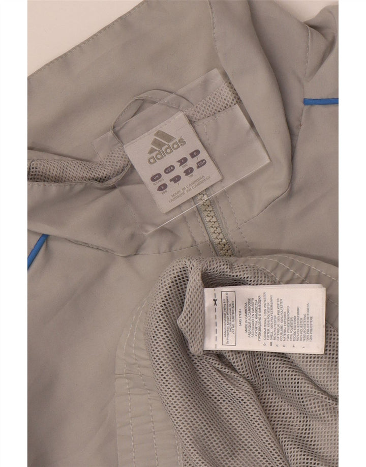 Adidas - Chaqueta de chándal para hombre, talla 42/44, poliéster gris grande