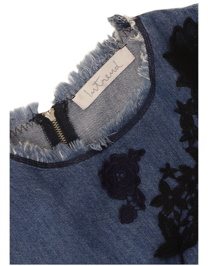 Intrend Vestido vaquero para mujer UK 44 Azul medio Floral