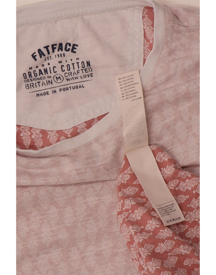 Camiseta de hombre Fat Face Top de algodón Paisley rosa medio