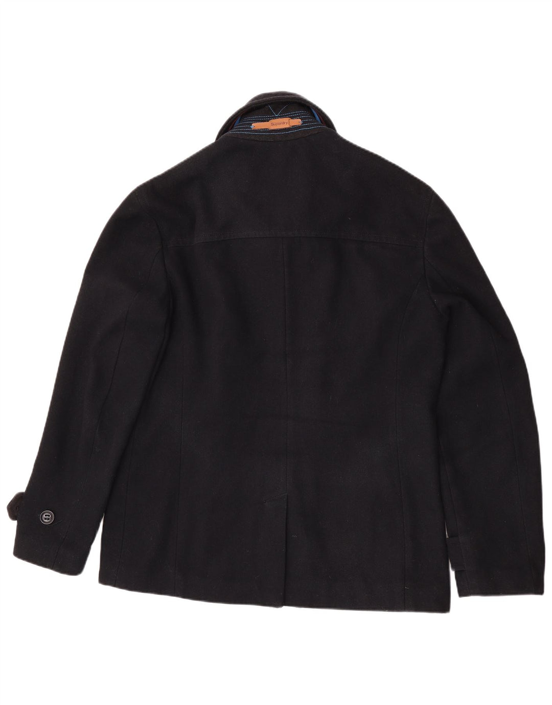 Superdry Chaquetón Commodity para Mujer UK 40 2XL Lana Azul Marino