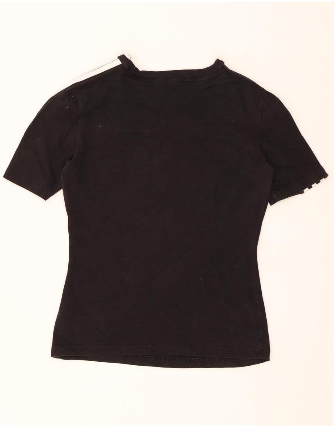 ADIDAS Camiseta para mujer Top UK 12 Mediano Negro Algodón