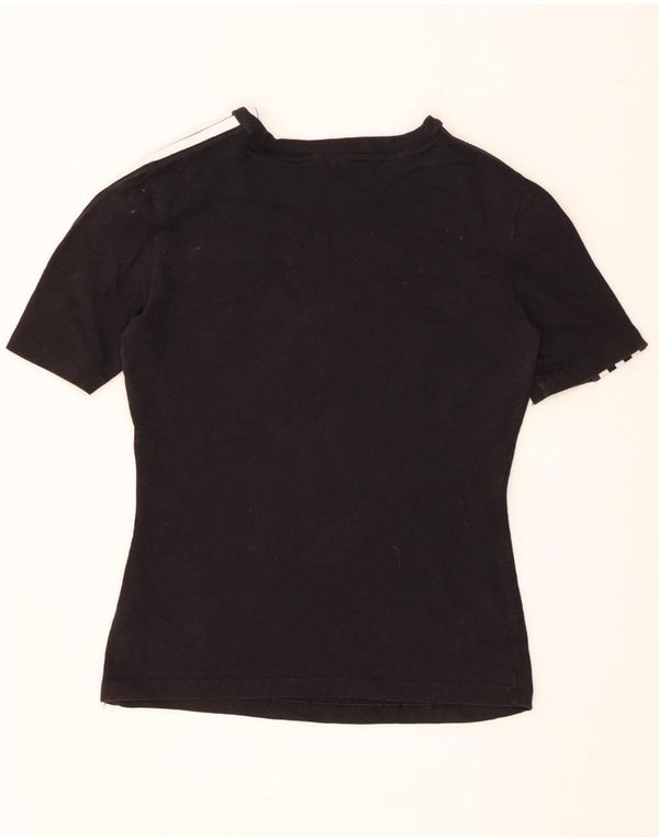 ADIDAS Camiseta para mujer Top UK 12 Mediano Negro Algodón