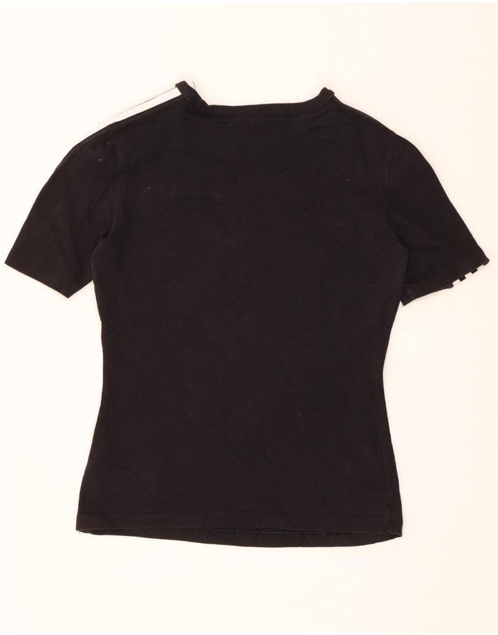 ADIDAS Camiseta para mujer Top UK 12 Mediano Negro Algodón