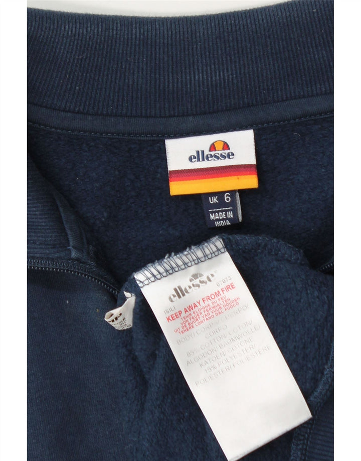 Ellesse Sudadera con gráfico extragrande para mujer UK 6 XS Azul marino