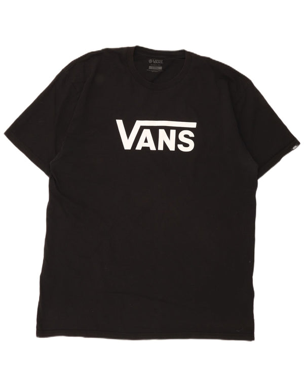 Vans Camiseta gráfica de corte clásico para hombre Top XL Algodón negro