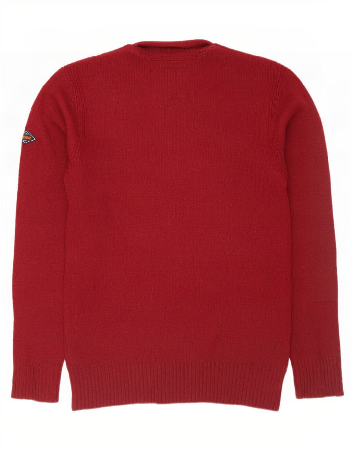 Superdry Jersey De Cuello Redondo Para Hombre De Lana De Cordero Roja Mediana
