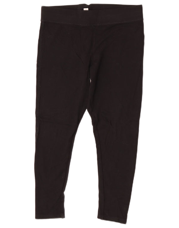 Topshop Leggings Capri para Mujer UK 12 Medium Viscosa Negra