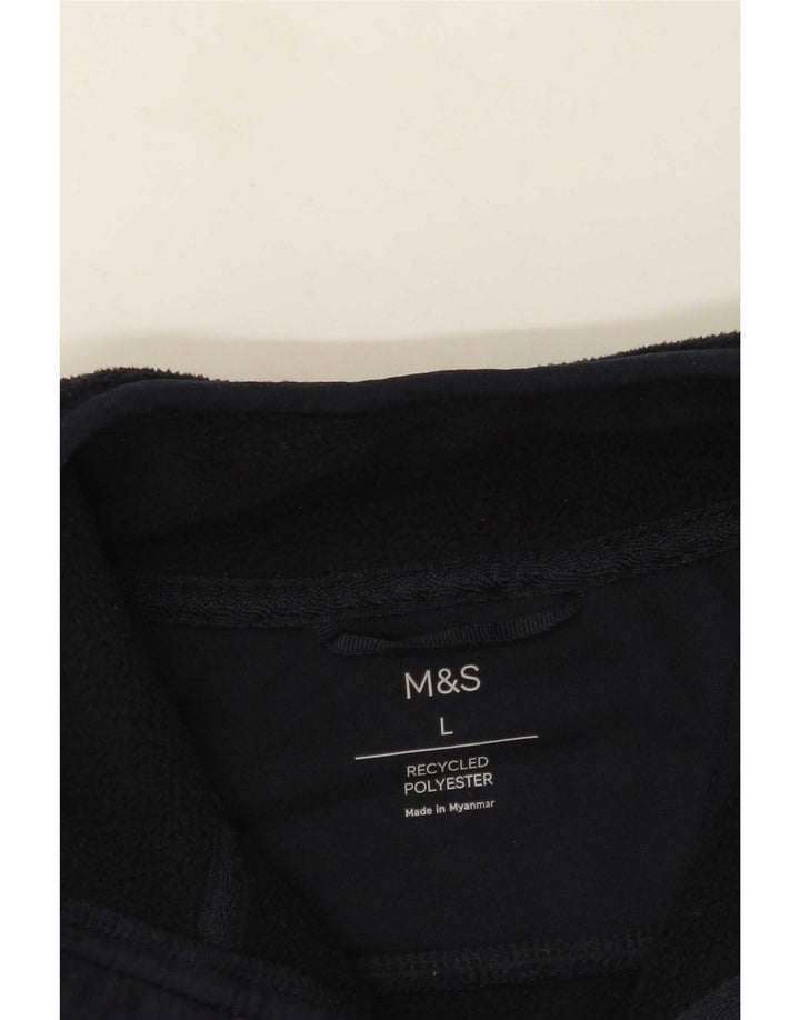 Marks & Spencer Chaleco polar para hombre UK 40 Large Poliéster azul marino