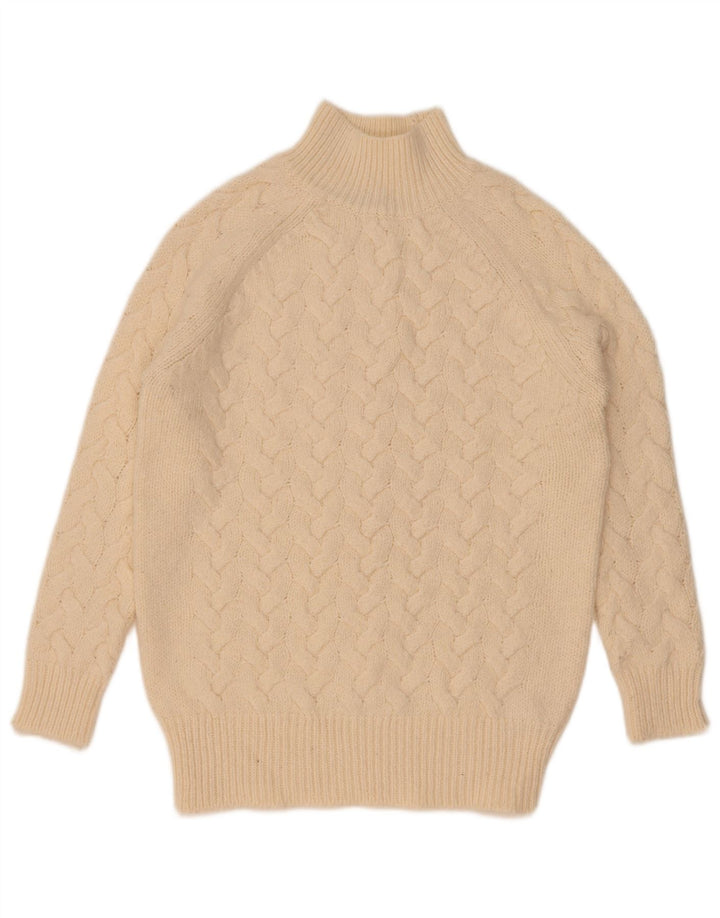 Marks & Spencer Suéter con Cuello Alto para Mujer UK 10 Small Beige