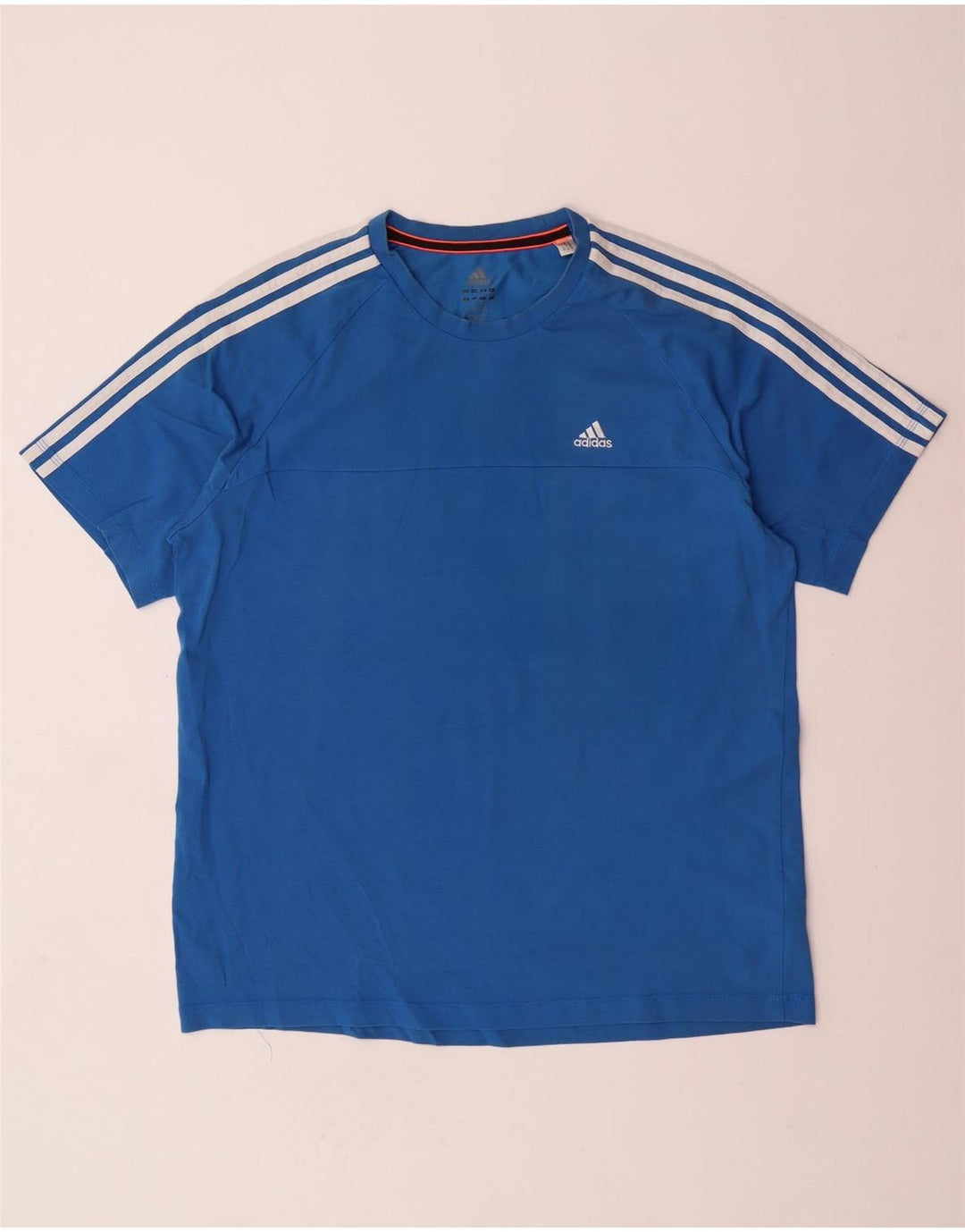 ADIDAS Camiseta Climalite para hombre Top grande de algodón azul