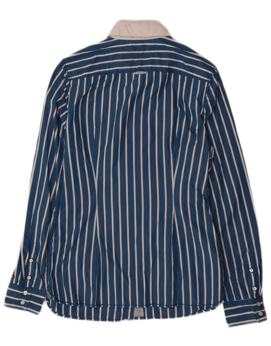 TOMMY HILFIGER Camisa para mujer US 10 Grande Algodón a rayas azules
