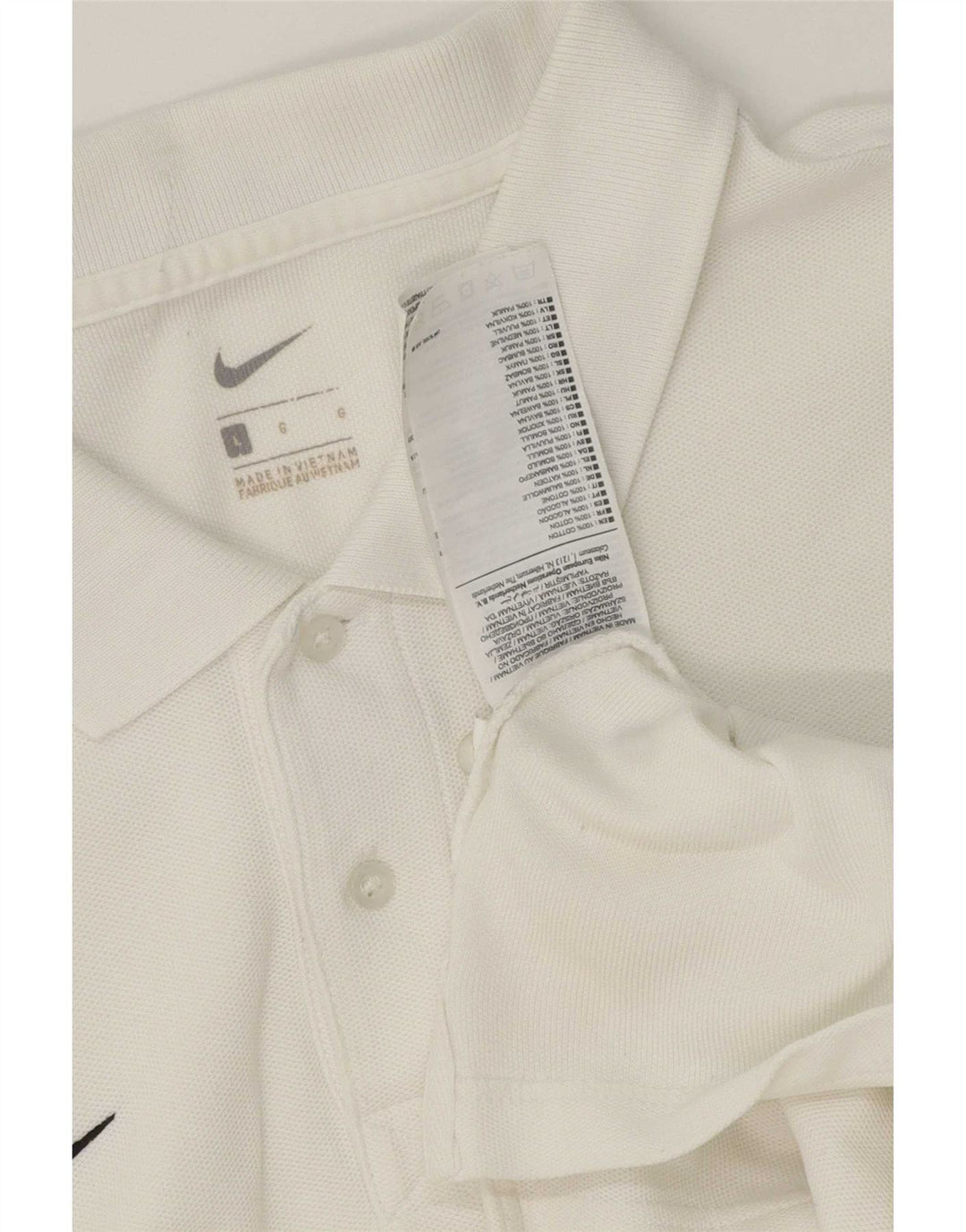 Polo Nike Hombre Grande Blanco Algodón