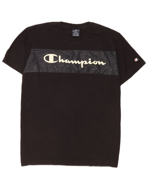 Champion Camiseta gráfica para hombre Top Small Black Colorblock