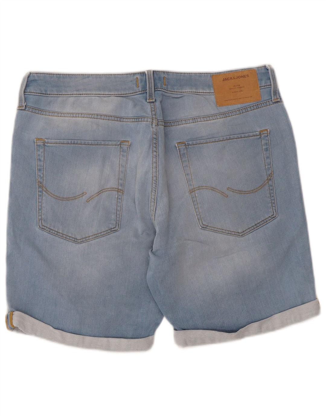 JACK & JONES Pantalones cortos vaqueros para hombre Large W34 Algodón azul