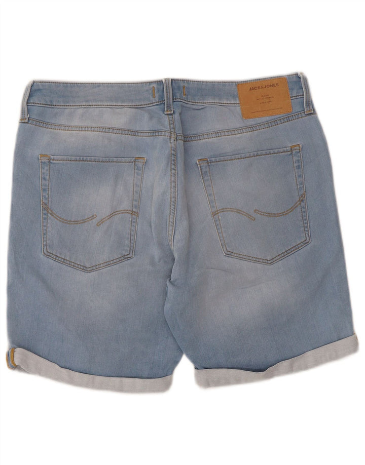 JACK & JONES Pantalones cortos vaqueros para hombre Large W34 Algodón azul