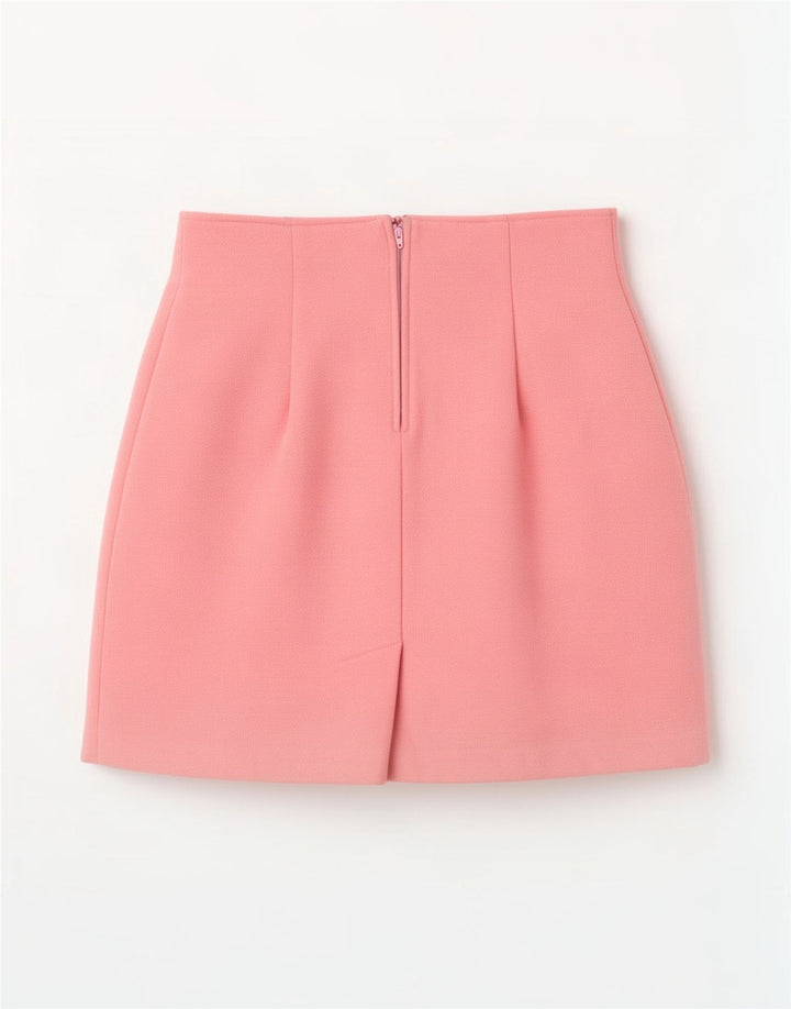 Sisley Mujer Falda Recta Mediana W30 Rosa