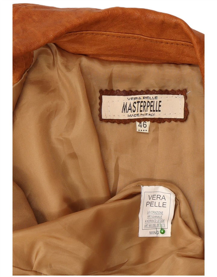 Masterpelle Chaqueta de cuero para mujer IT 46 Cuero beige grande
