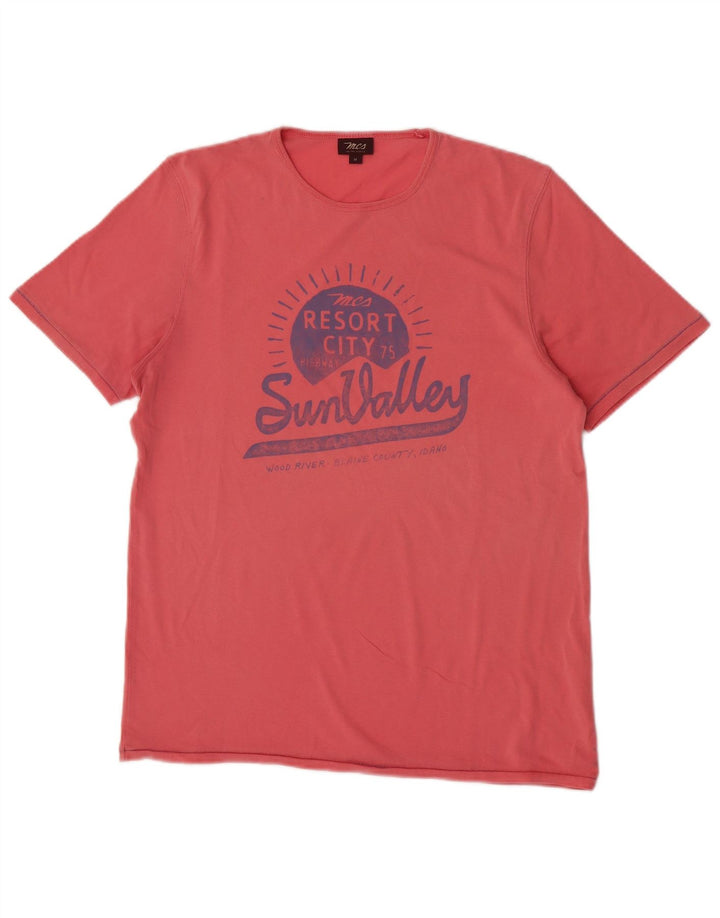 Marlboro Classics Camiseta gráfica para hombre Top Algodón rosa medio