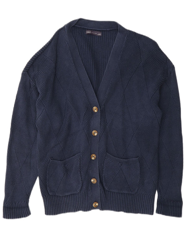 Marks & Spencer - Cárdigan para mujer, talla 40, talla grande, algodón azul marino