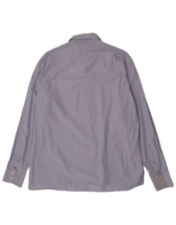 Camisa Tommy Hilfiger Hombre Regular Fit XL Algodón A Rayas Azul