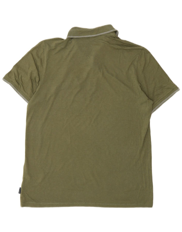 Ted Baker Polo para hombre talla 4 grande algodón caqui