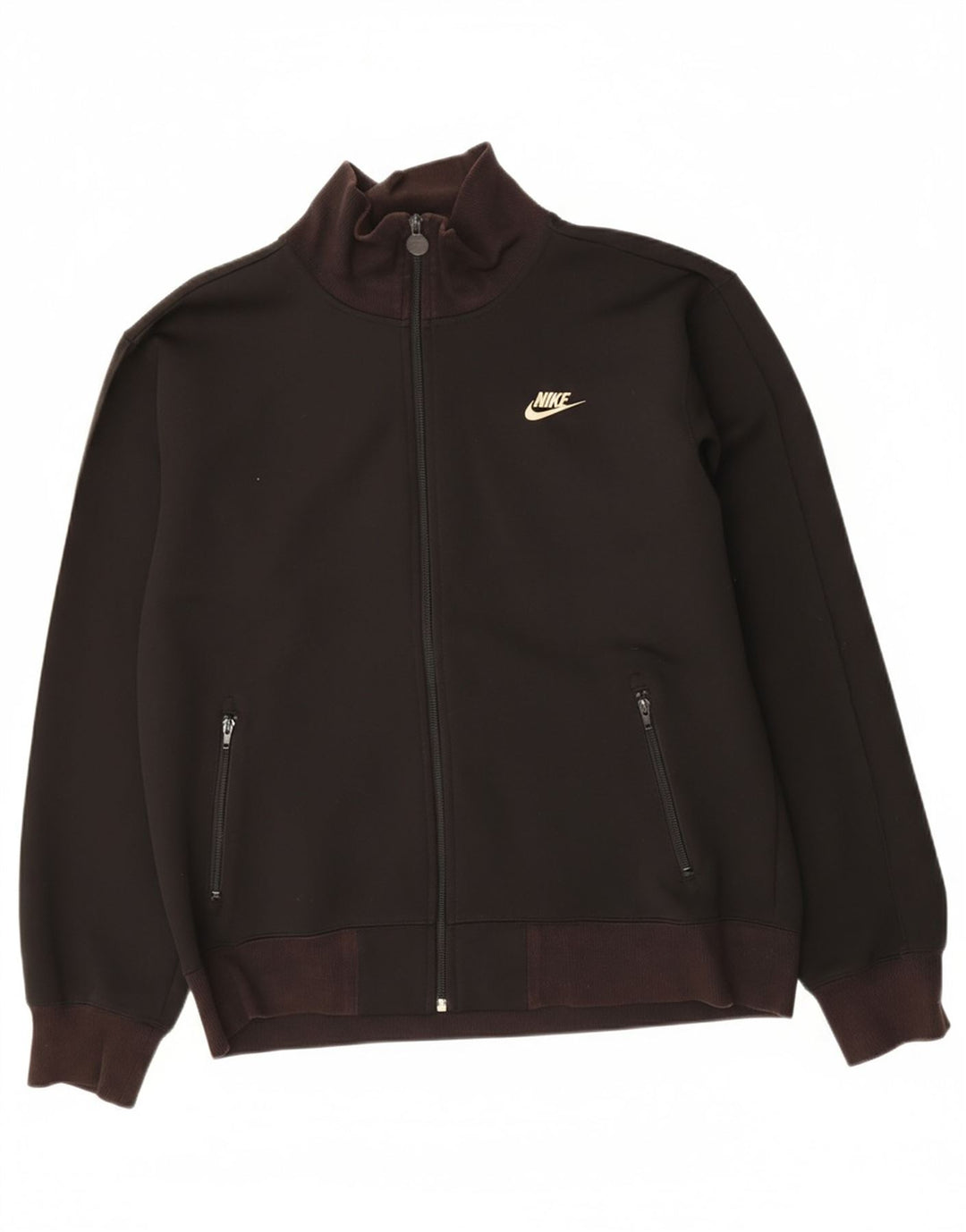 NIKE Mens Tracksuit Top Jacket UK 45/47 XL Black Polyester