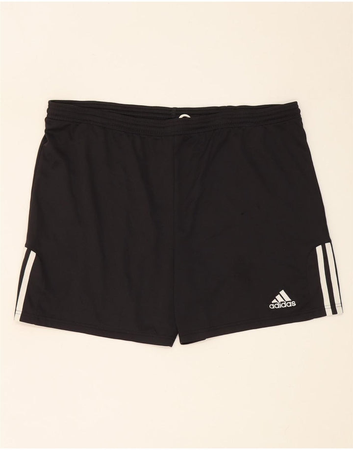 Adidas - Pantalones cortos deportivos para hombre, talla grande, poliéster negro