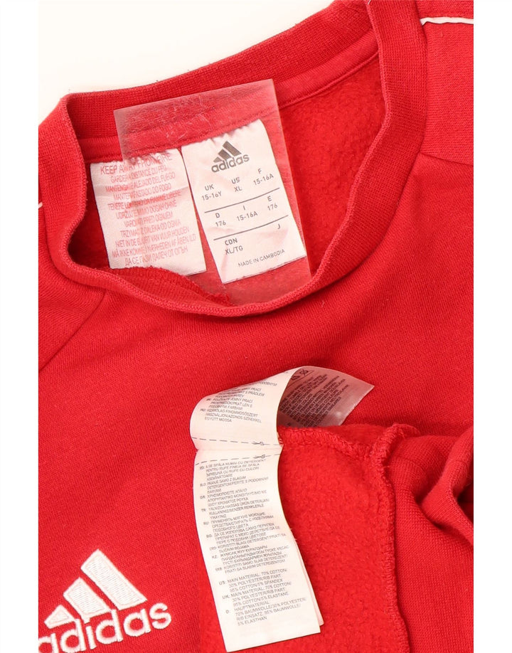 ADIDAS Sudadera Niño Jumper 15-16 Años Rojo Algodón
