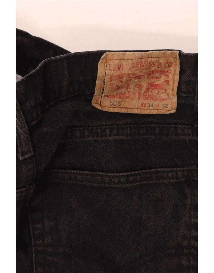 Vaqueros Levi's 508 Tapered para hombre W34 L32 Negro