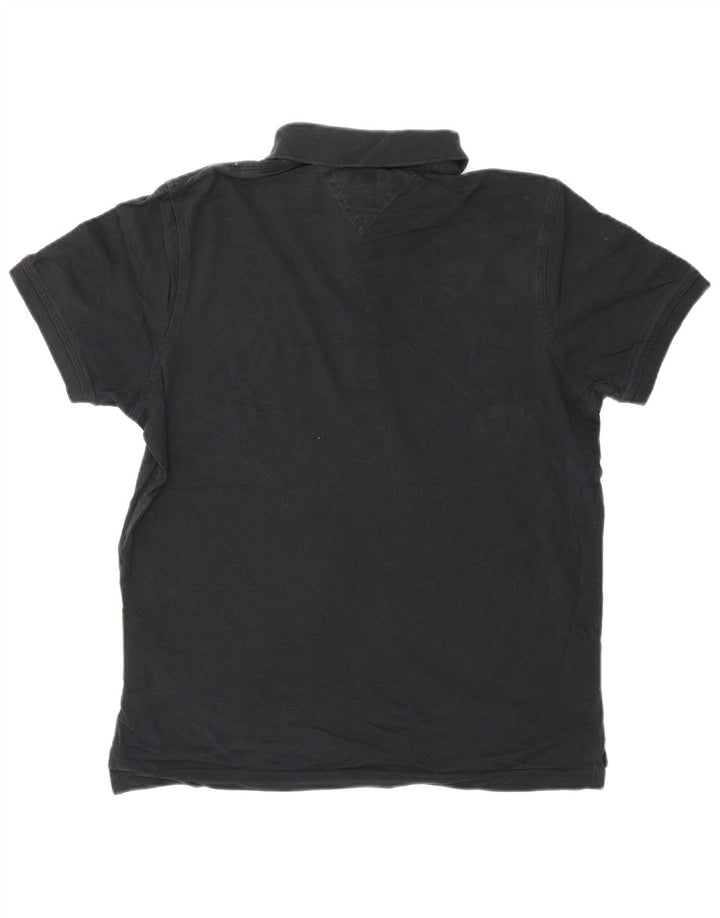 TOMMY HILFIGER Polo Slim Fit para hombre Algodón negro mediano