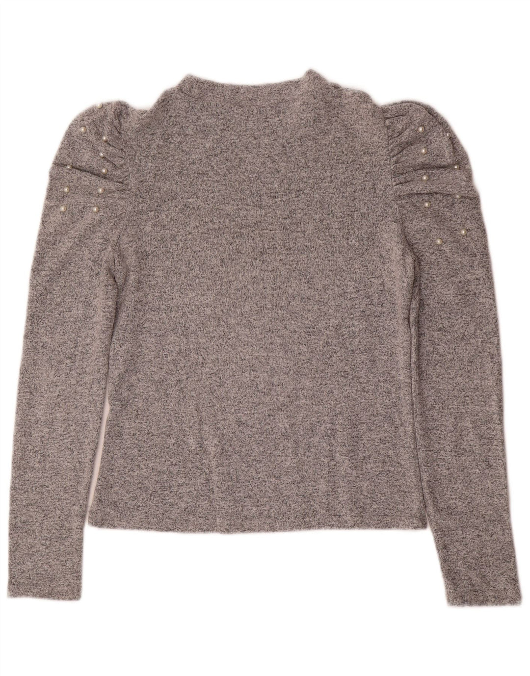 Zara - Jersey de cuello redondo para mujer, talla 40, color gris medio