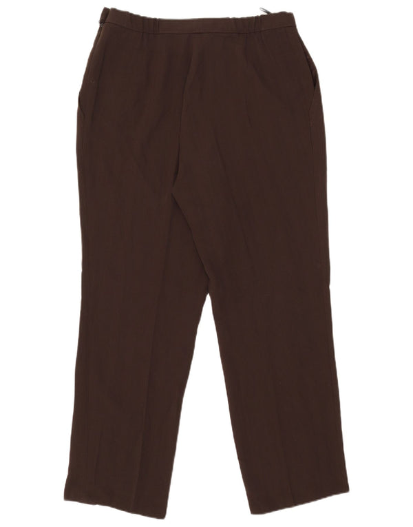 Marks & Spencer Pantalones Casuales para Mujer UK 40 Large W31 L27 Marrón Rayas