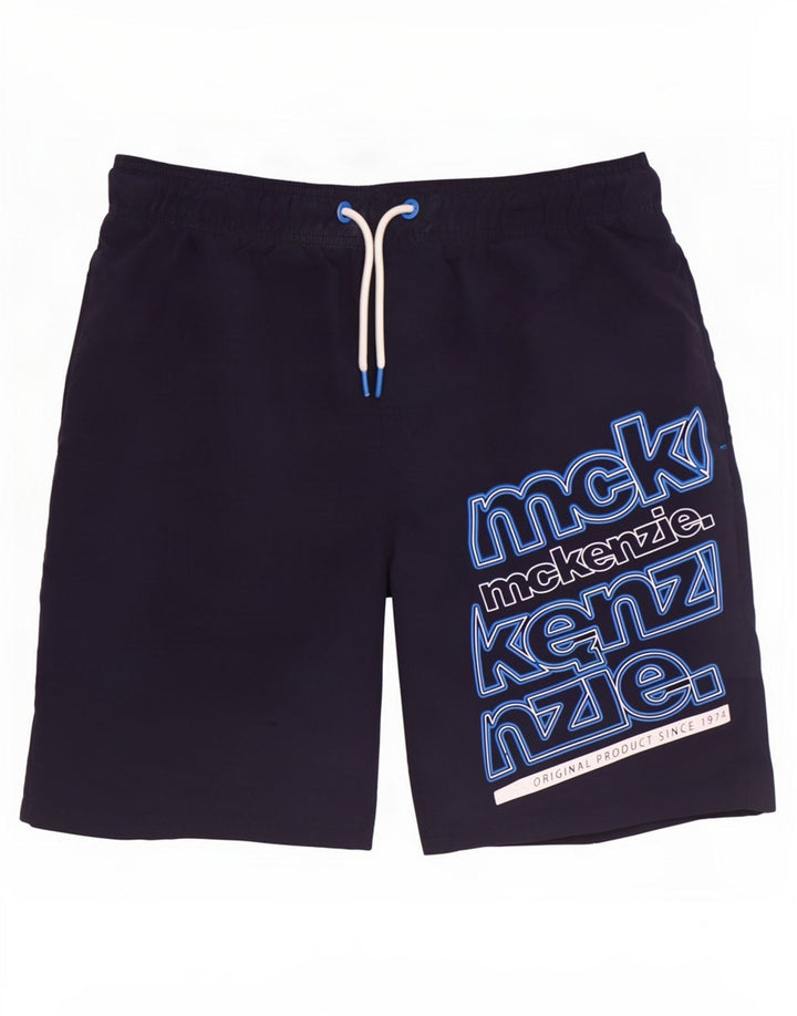 Mckenzie Bañador gráfico para hombre Shorts de poliéster azul marino medio
