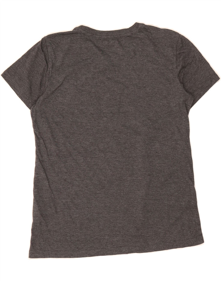 ADIDAS Womens Graphic T-Shirt Top UK 12 Medium Grey Polyester Vintage Adidas and Second-Hand Adidas from Messina Hembry 