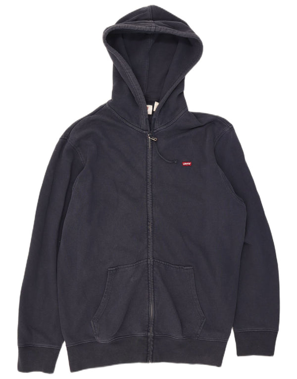 Levi's Sudadera con capucha y cremallera para hombre XL Algodón azul marino