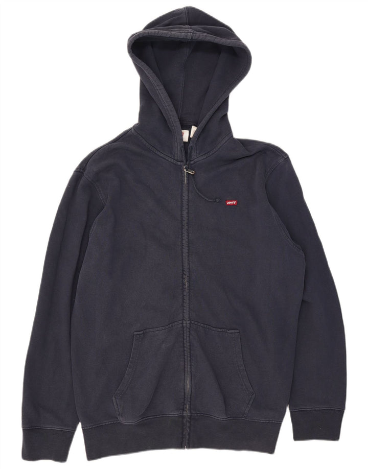 Levi's Sudadera con capucha y cremallera para hombre XL Algodón azul marino