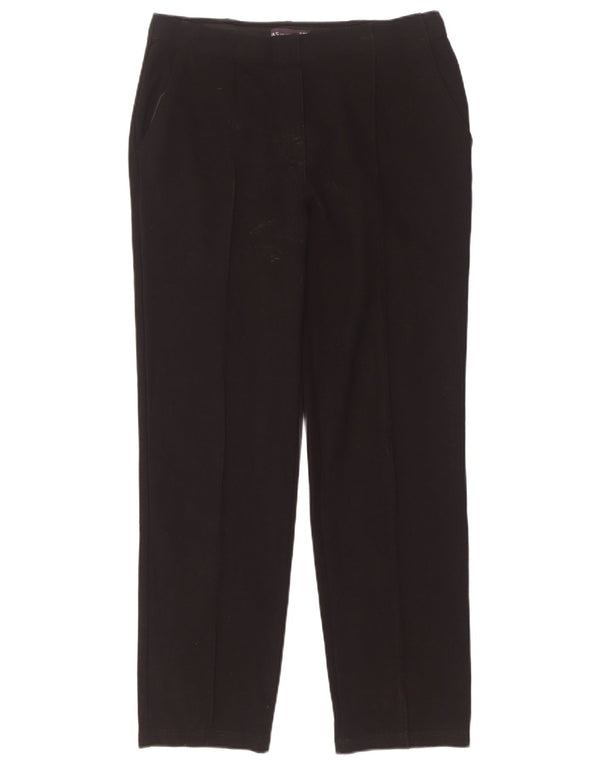 Marks & Spencer Pantalones chinos rectos para mujer UK 12 Medium W28 L30 Negro